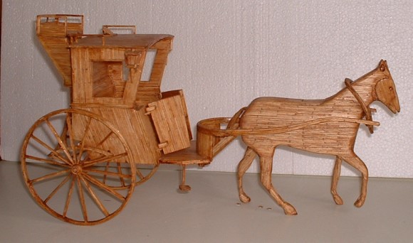 Matchstick Model Hansom Cab with Horse 2006